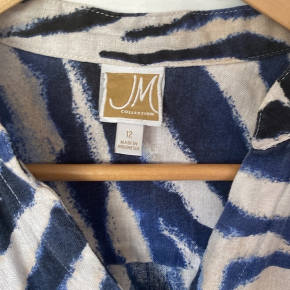 JM Collection Linen Women’s Shirt Size 12 - Picture 3 of 9